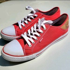 Levi's Red Canvas shoes size 11